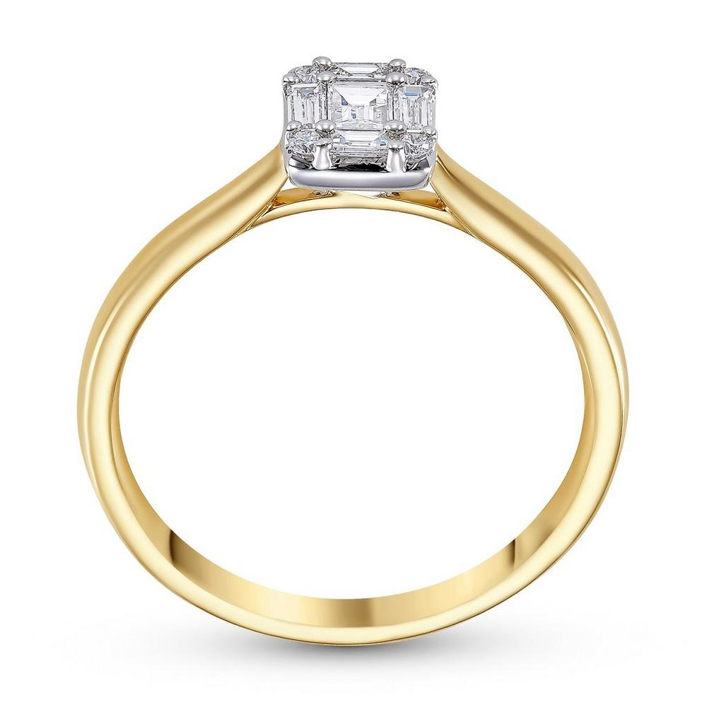Once 18ct Yellow Gold Emerald Cut Diamond Solitaire Ring - Image 3