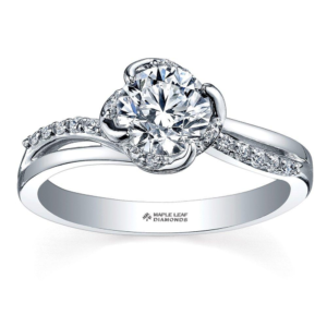 Maple Leaf Diamonds Wind's Embrace 18ct White Gold Diamond Solitaire Ring
