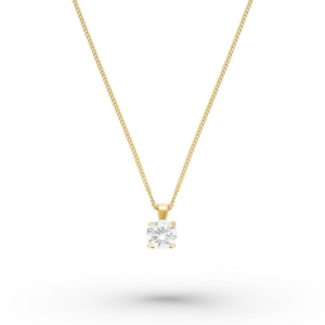 Once 18ct Yellow Gold Diamond Solitaire Pendant