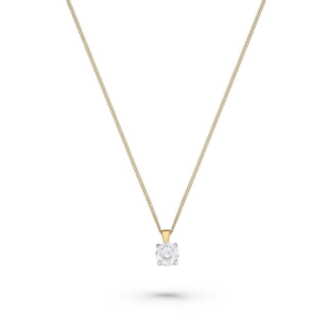 Once 18ct Yellow Gold Diamond Solitaire Pendant