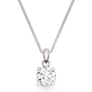 Once Platinum Diamond Solitaire Pendant